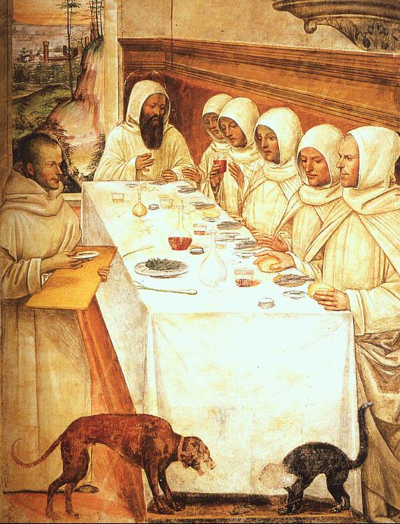 Giovanni Sodoma St.Benedict his Monks Eating in the Refectory Germany oil painting art